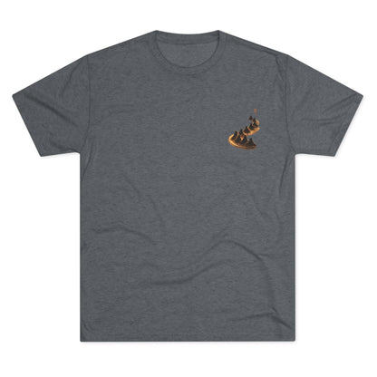 Ember Trail T‑Shirt — Fiery Mountain Silhouette Back Print