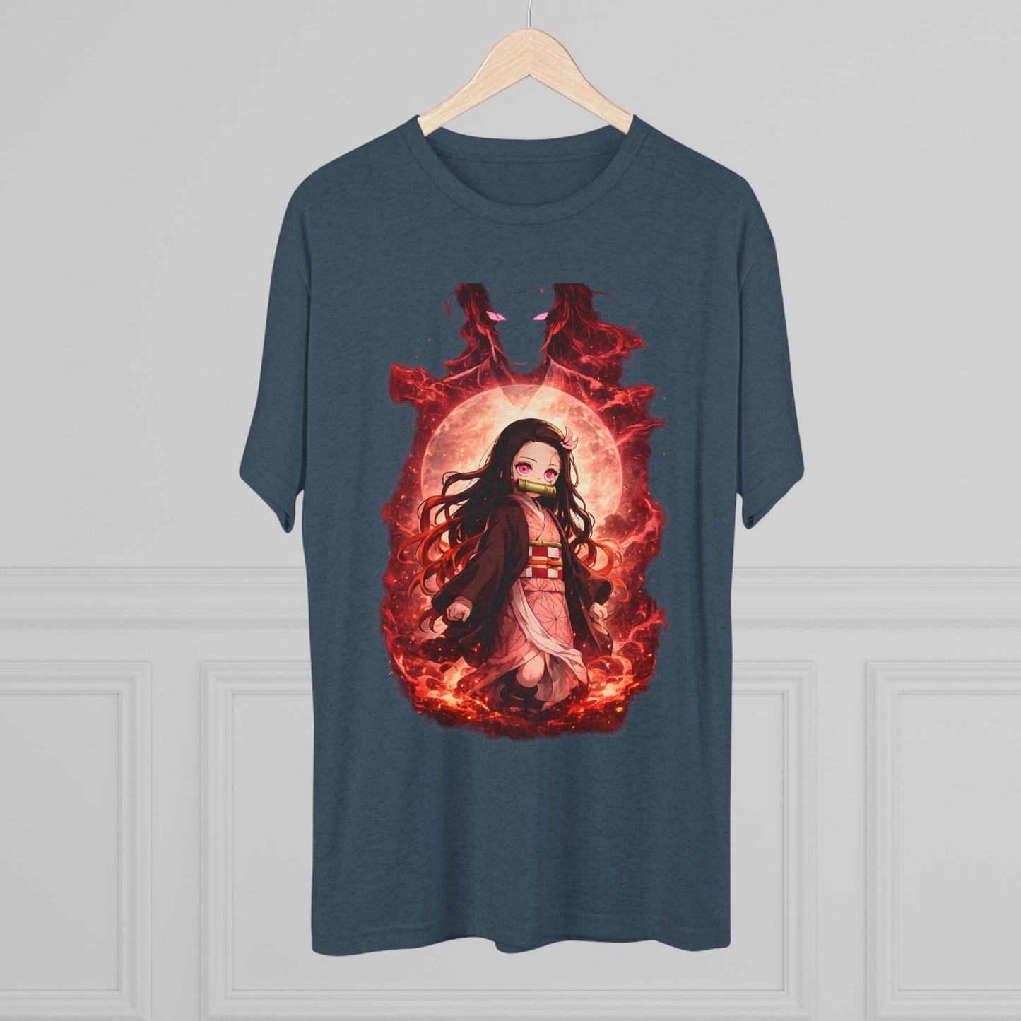 Nezuko Anime Demon Slayer Tee — Fiery Chibi Girl Graphic Shirt