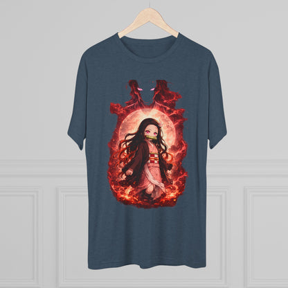 Nezuko Anime Demon Slayer Tee — Fiery Chibi Girl Graphic Shirt