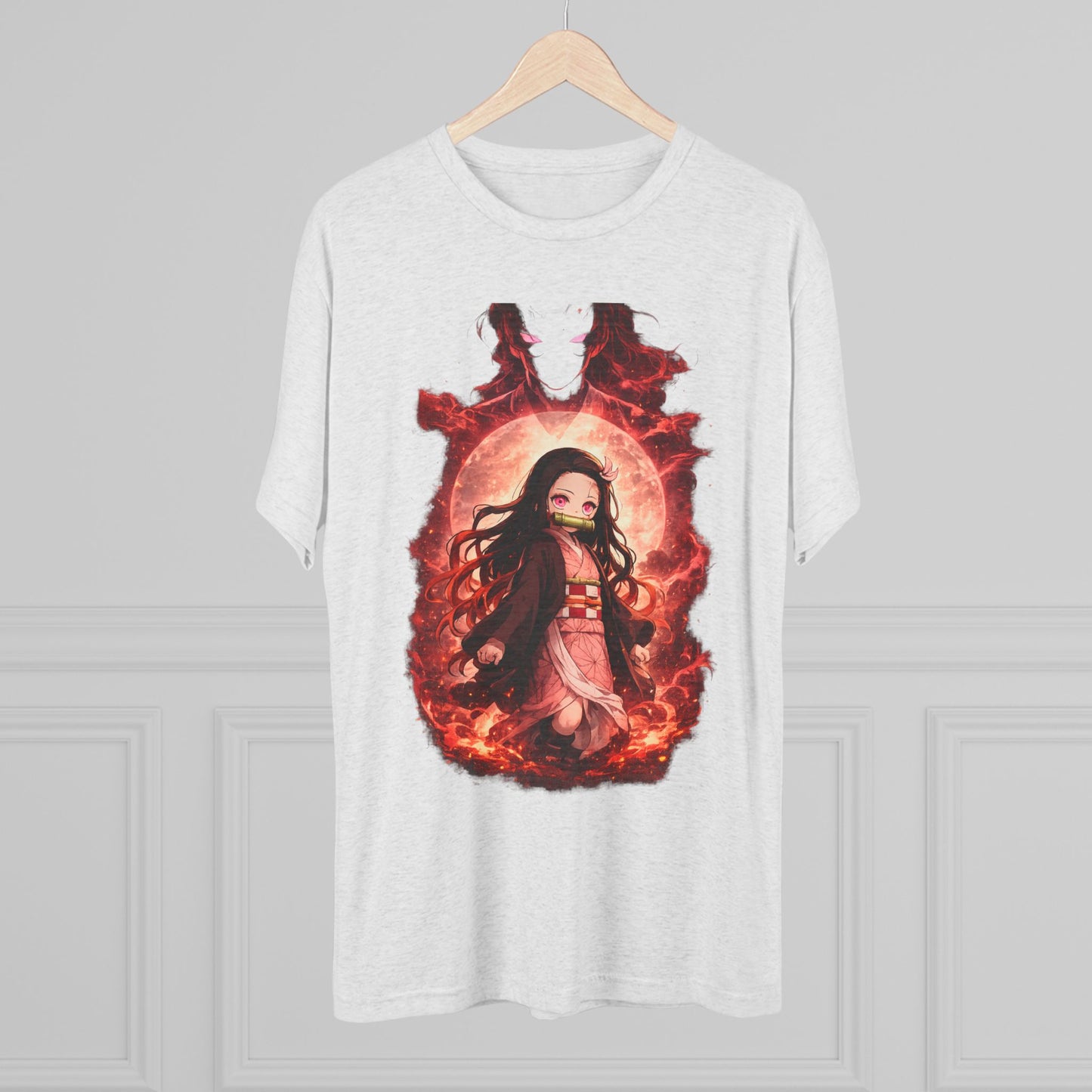Nezuko Anime Demon Slayer Tee — Fiery Chibi Girl Graphic Shirt