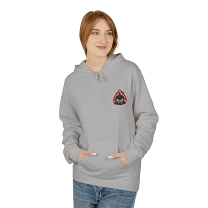 Anime Aura Warrior Hoodie | Fiery Mouth Front & Blue Energy Back