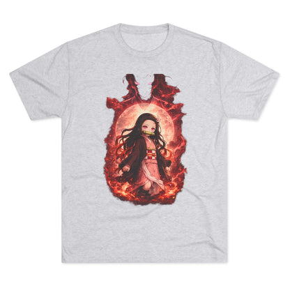 Nezuko Anime Demon Slayer Tee — Fiery Chibi Girl Graphic Shirt