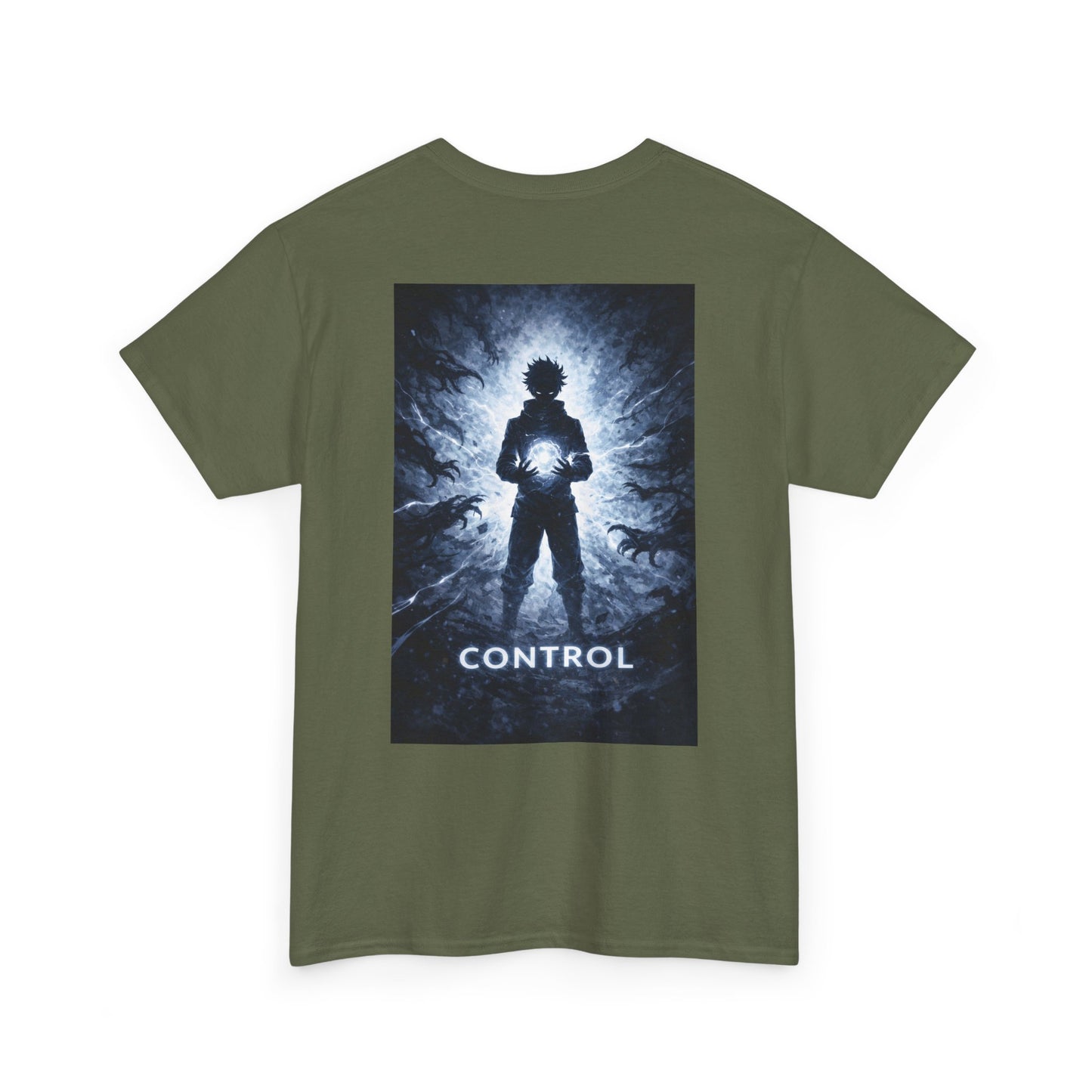 Control Anime Back Print T-Shirt | Dark Anime Aesthetic Tee | Original Anime Streetwear Shirt