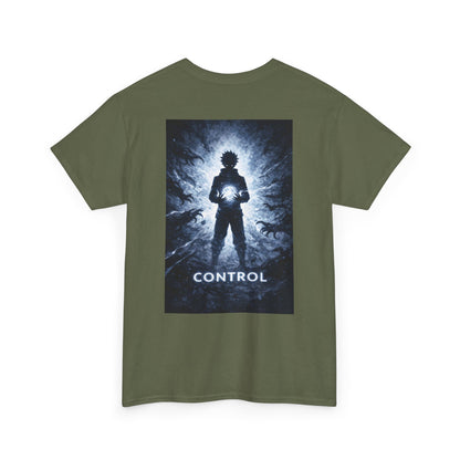 Control Anime Back Print T-Shirt | Dark Anime Aesthetic Tee | Original Anime Streetwear Shirt