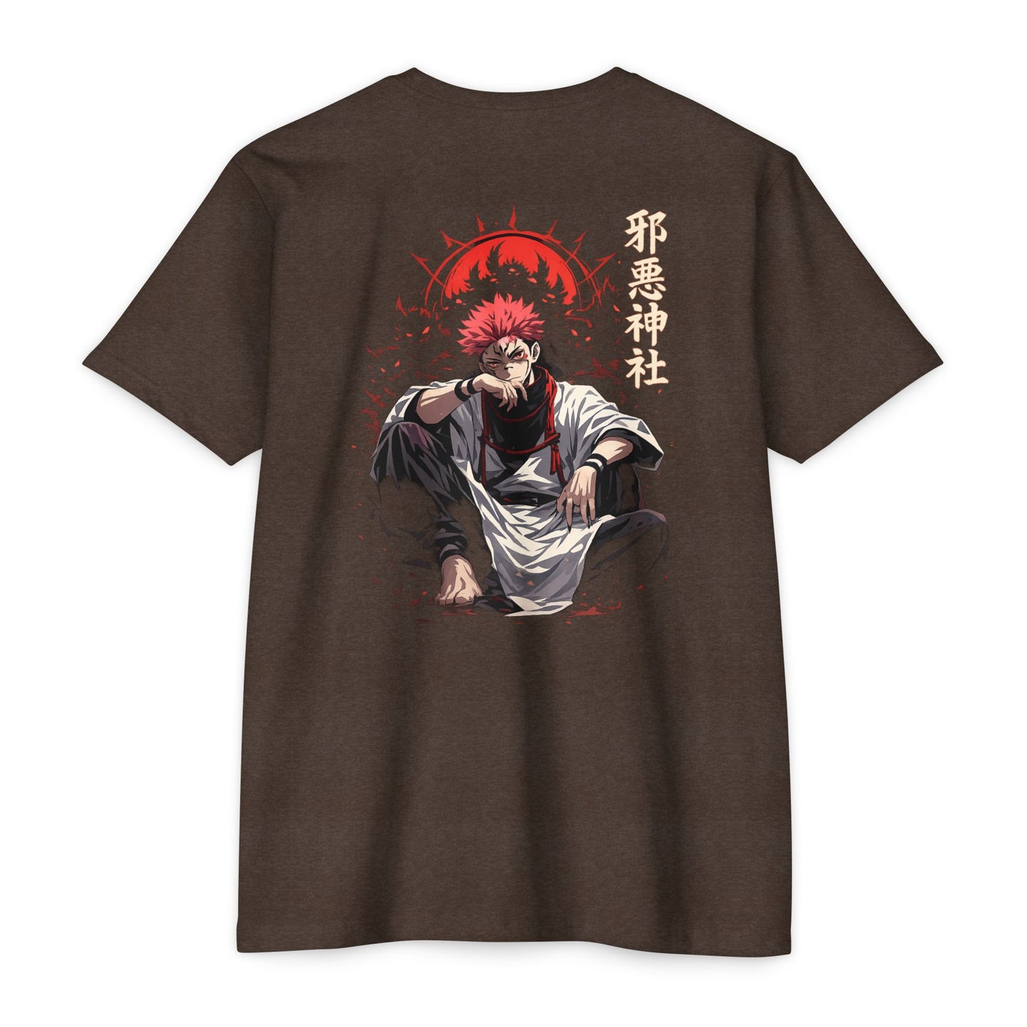 Anime Graphic T-Shirt — Red-Haired Warrior Back Print