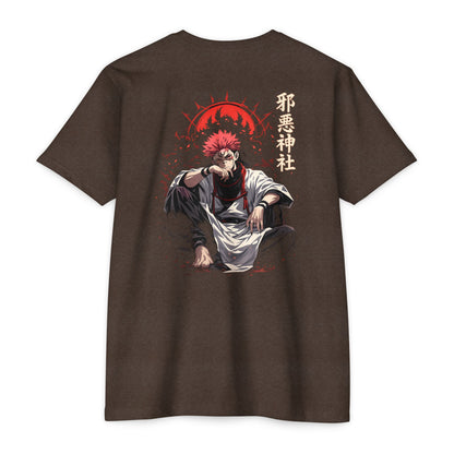 Anime Graphic T-Shirt — Red-Haired Warrior Back Print