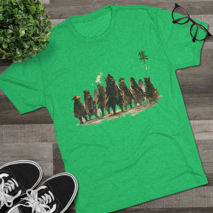 Samurai Squad Graphic Tee — Japanese Warrior Silhouette T-Shirt