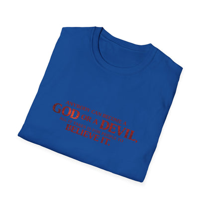 Samurai vs Titan Graphic T-Shirt — "Anybody Can Become a God or a Devil"