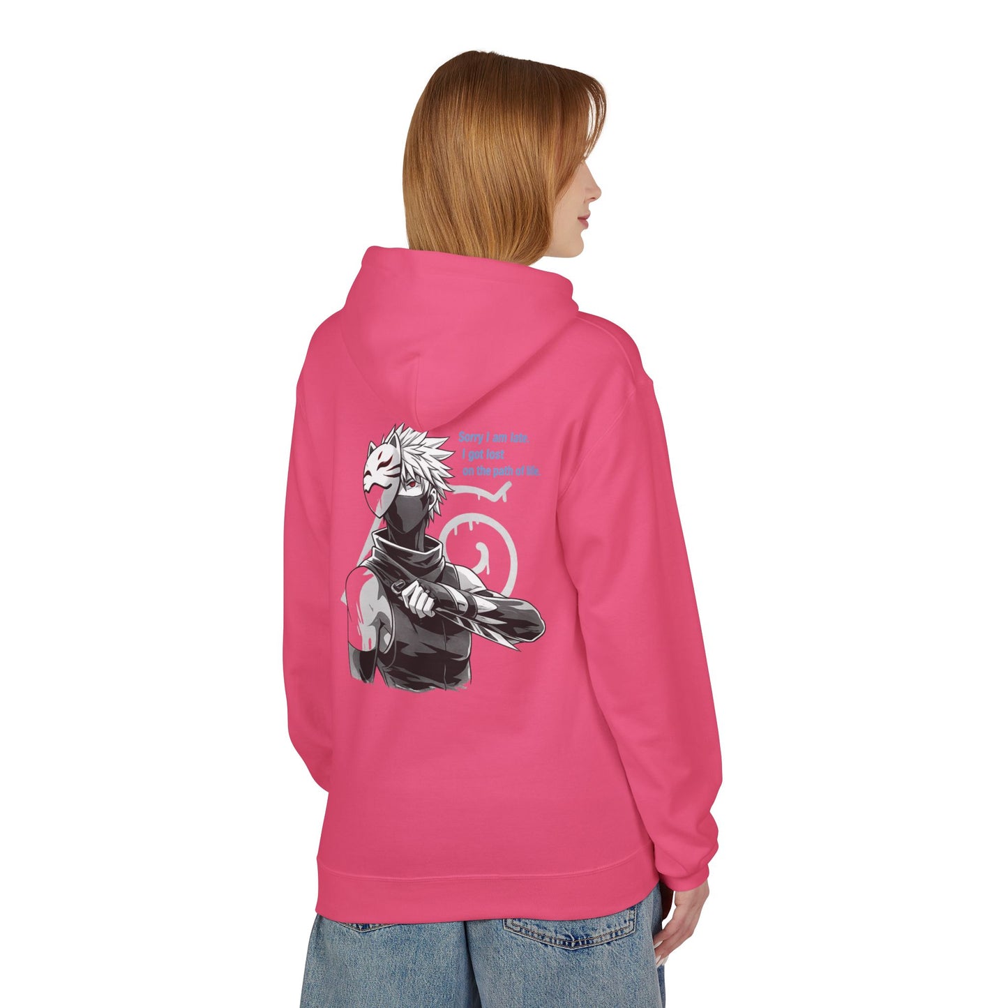 Anime Masked Shinobi Hoodie — 'Every sin tells part of the path' Graphic Pullover