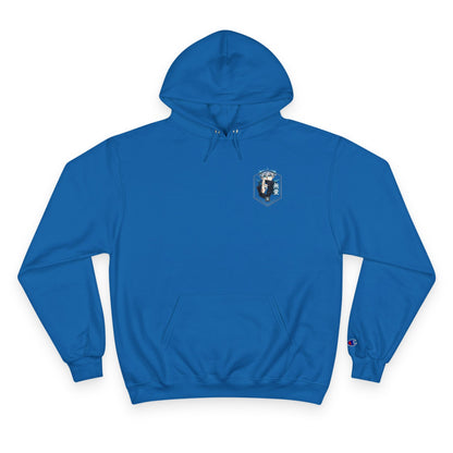 Anime Character Hoodie — Minimal White Champion-Style Sweatshirt