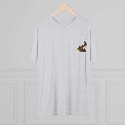 Ember Trail T‑Shirt — Fiery Mountain Silhouette Back Print