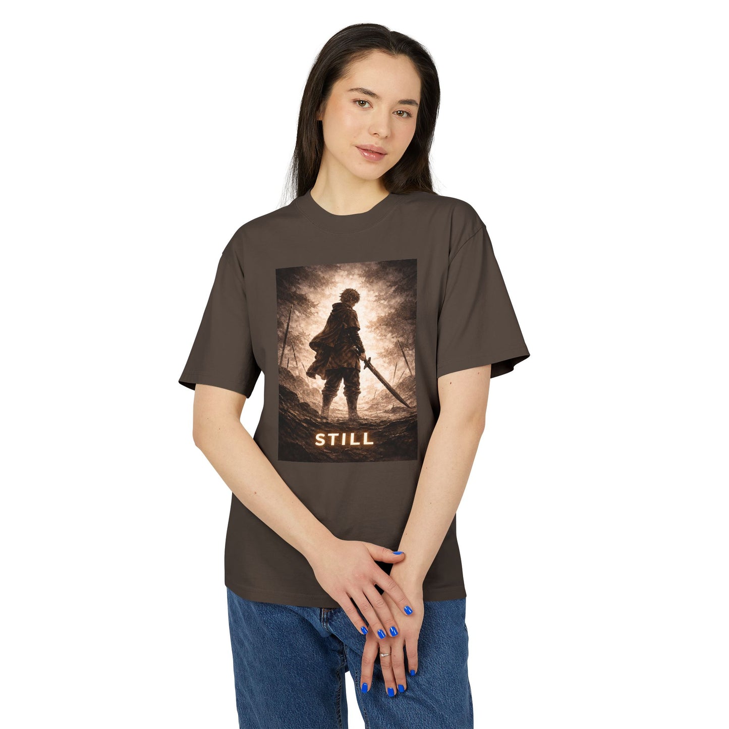Knight silhouette STILL Tee | Fantasy warrior graphic shirt