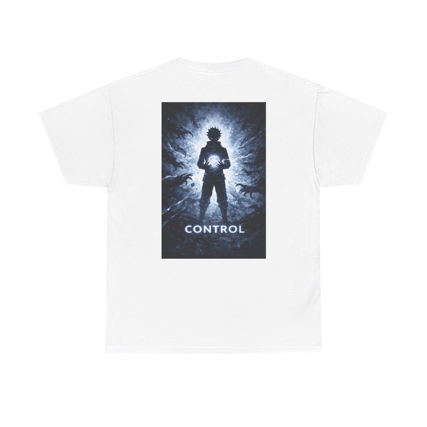 Control Anime Back Print T-Shirt | Dark Anime Aesthetic Tee | Original Anime Streetwear Shirt