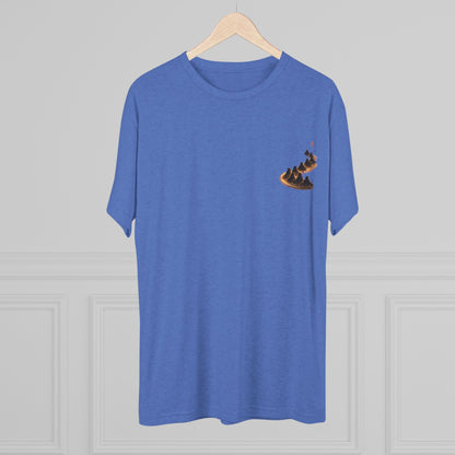 Ember Trail T‑Shirt — Fiery Mountain Silhouette Back Print