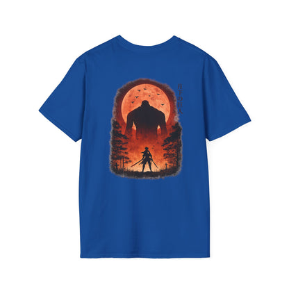 Samurai vs Titan Graphic T-Shirt — "Anybody Can Become a God or a Devil"