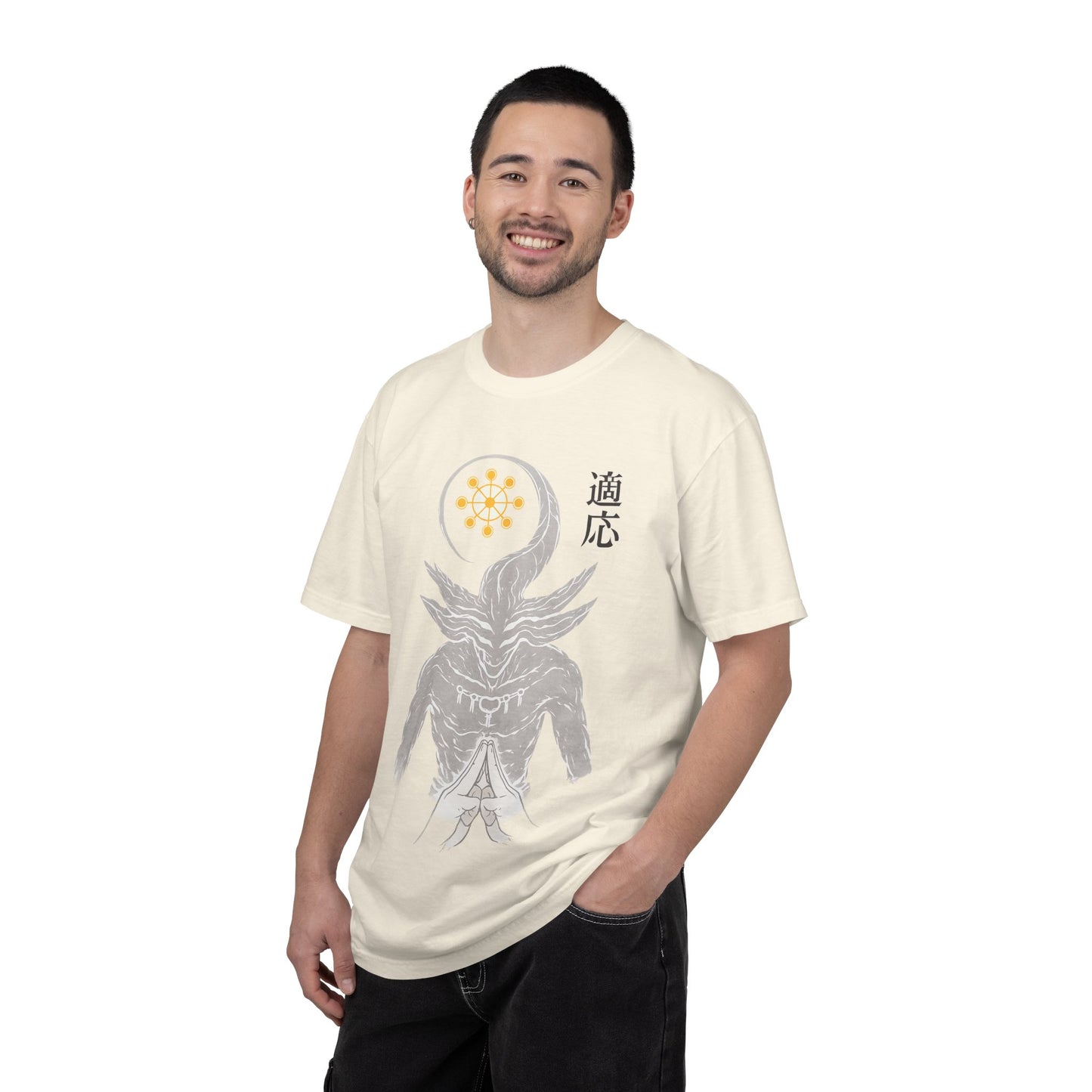 Demon sigil T-Shirt — Japanese “Adapt” Kanji Graphic Tee