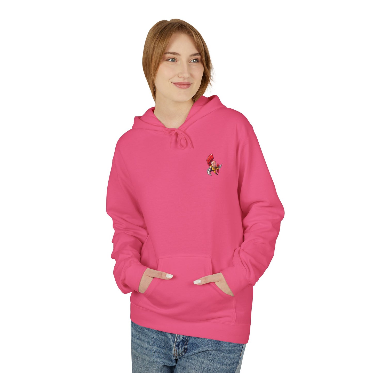 Hero Emblem Hoodie — Chibi Hero Mid-Punch Minimalist Anime Design