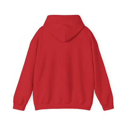 Control silhouette hoodie | person with glowing heart, angel wing brushstroke design