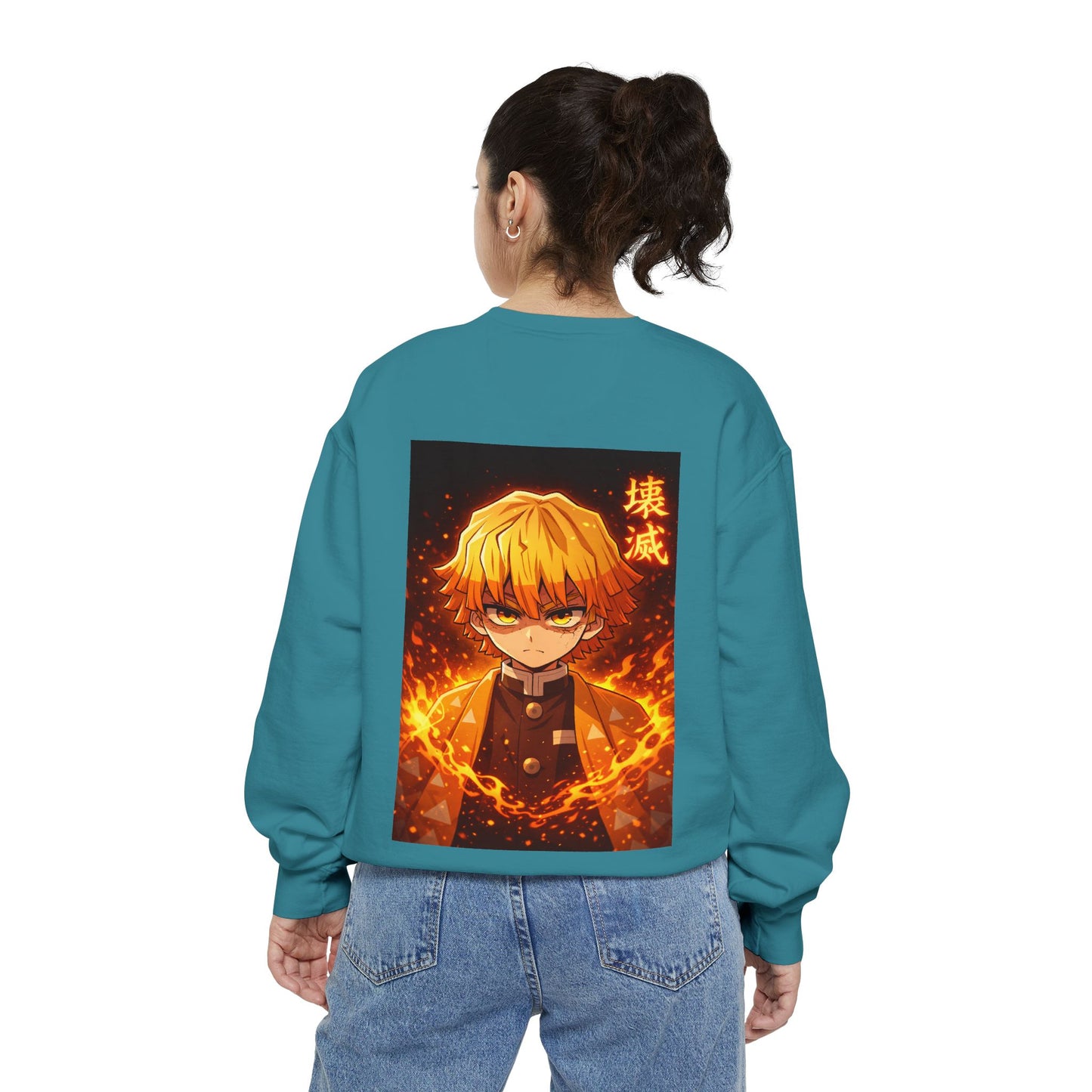 Demon Agatsuma Flame Graphic Sweatshirt Slayer