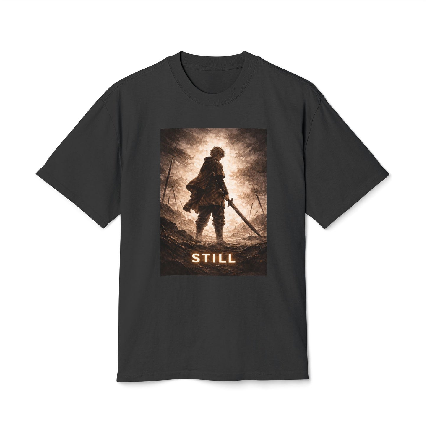 Knight silhouette STILL Tee | Fantasy warrior graphic shirt
