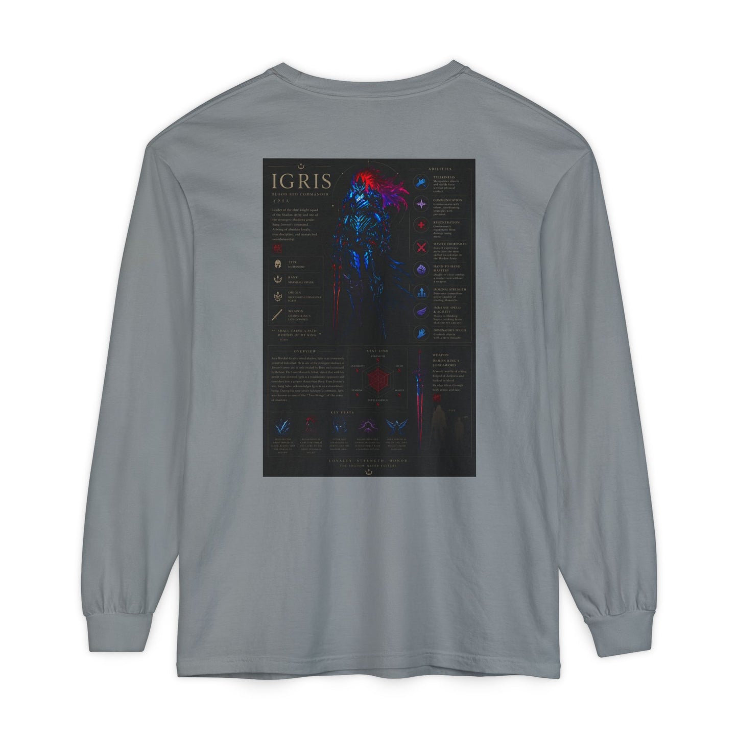 Igris Stats Long Sleeve Shirt