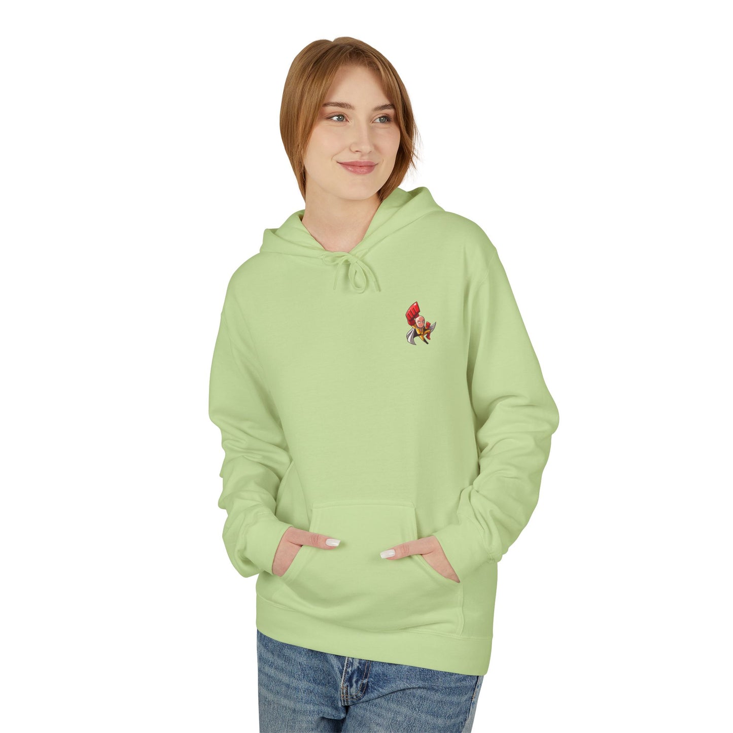 Hero Emblem Hoodie — Chibi Hero Mid-Punch Minimalist Anime Design