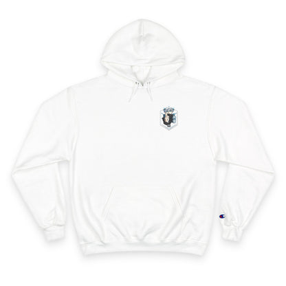 Anime Character Hoodie — Minimal White Champion-Style Sweatshirt