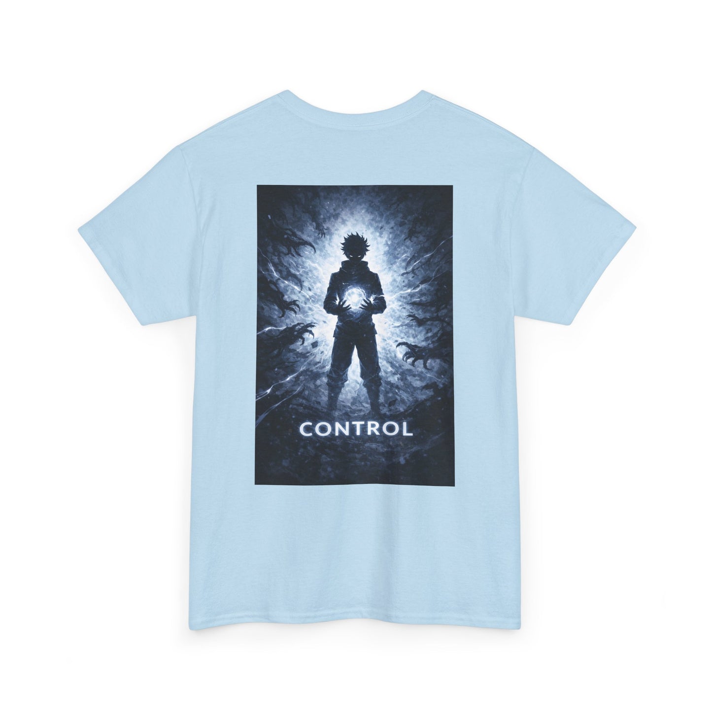 Control Anime Back Print T-Shirt | Dark Anime Aesthetic Tee | Original Anime Streetwear Shirt