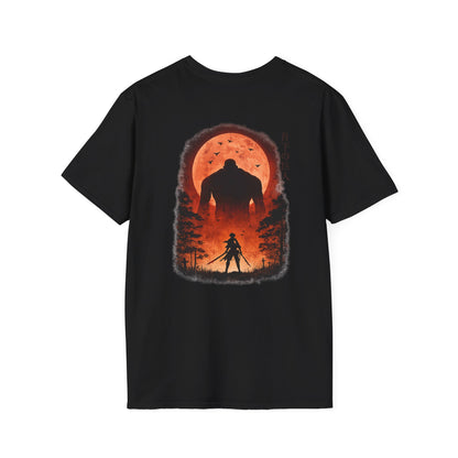 Samurai vs Titan Graphic T-Shirt — "Anybody Can Become a God or a Devil"