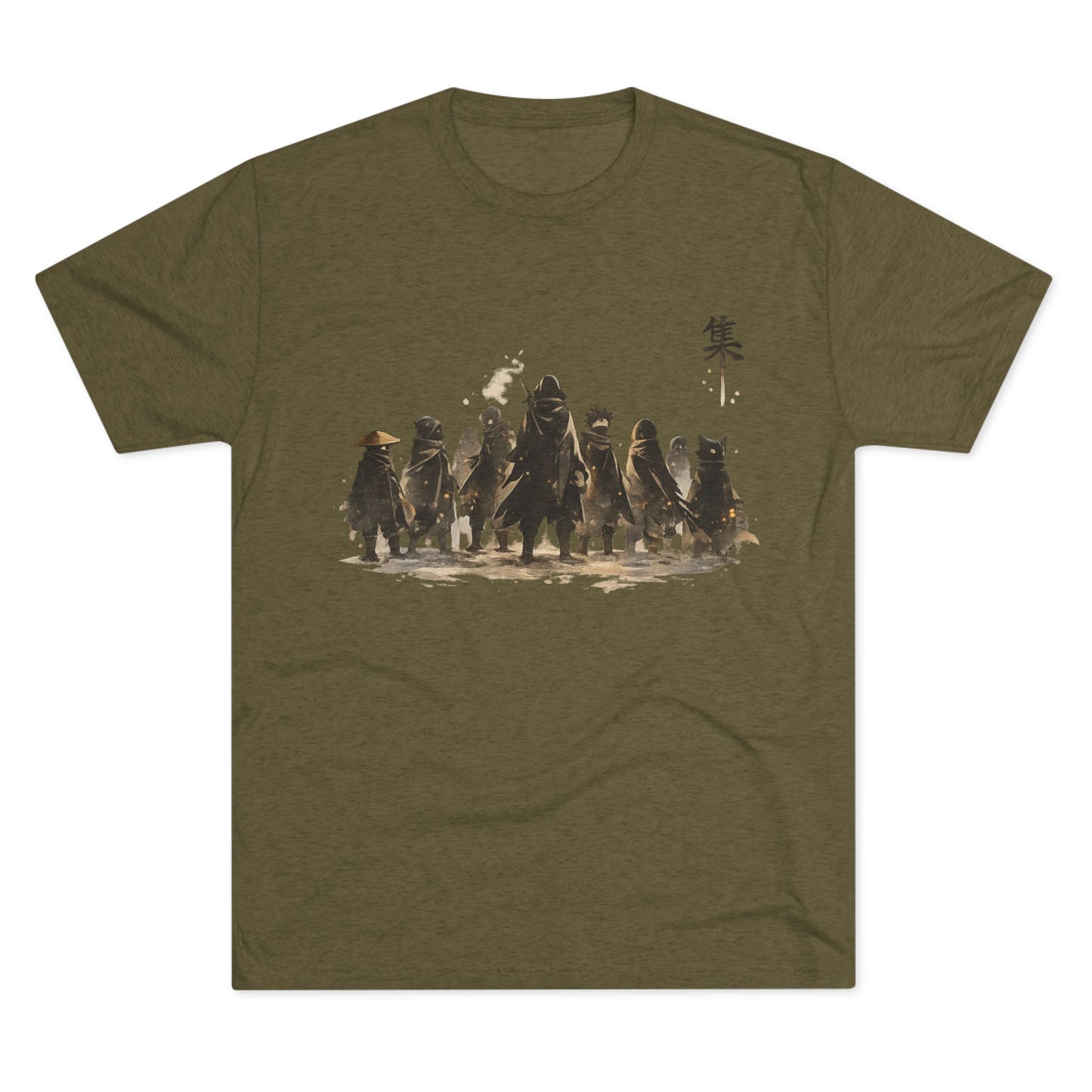 Samurai Squad Graphic Tee — Japanese Warrior Silhouette T-Shirt