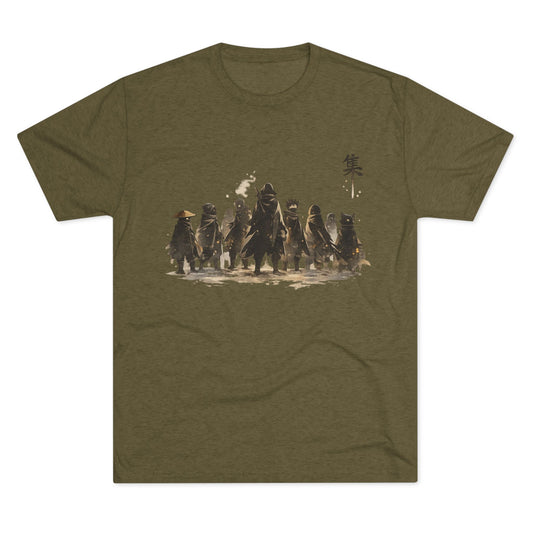 Samurai Squad Graphic Tee — Japanese Warrior Silhouette T-Shirt