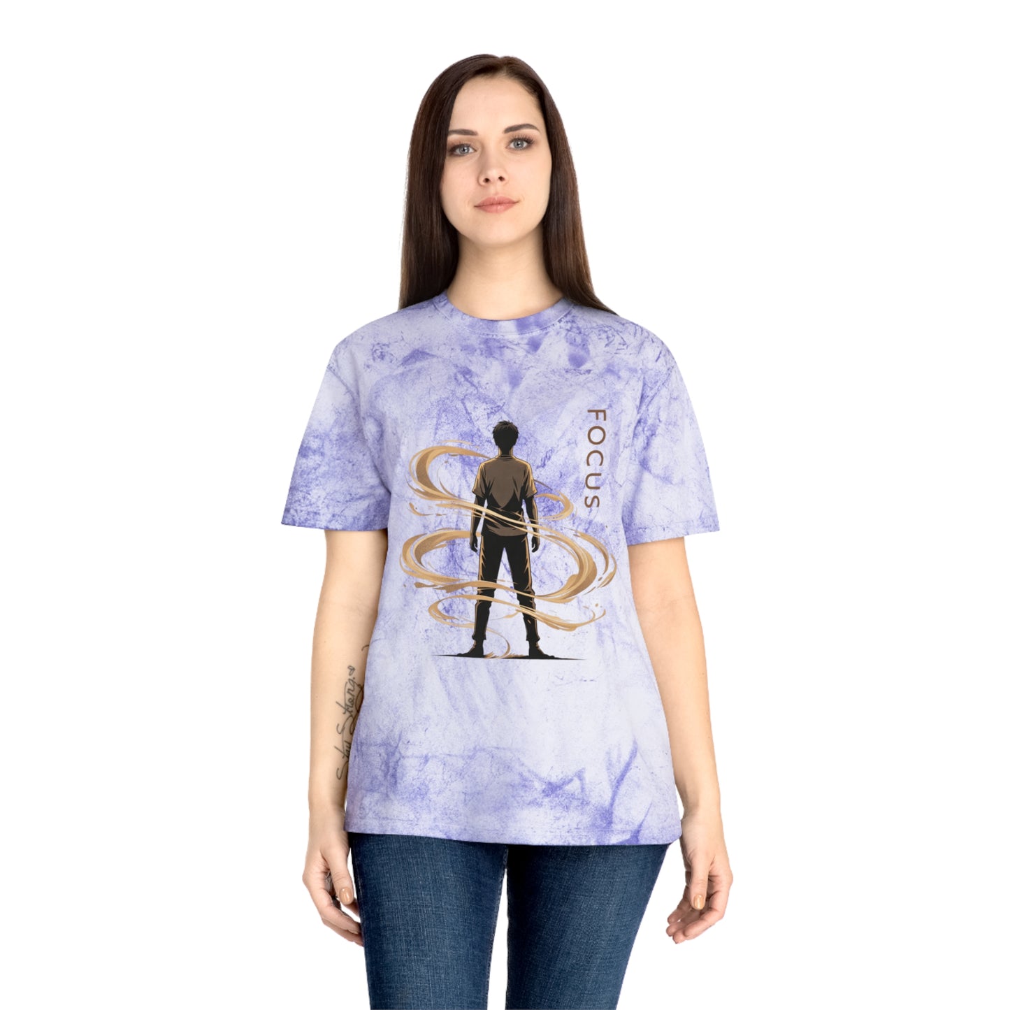 Focus silhouette tee | T-Shirt | Inspirational, silhouette with swirling energy
