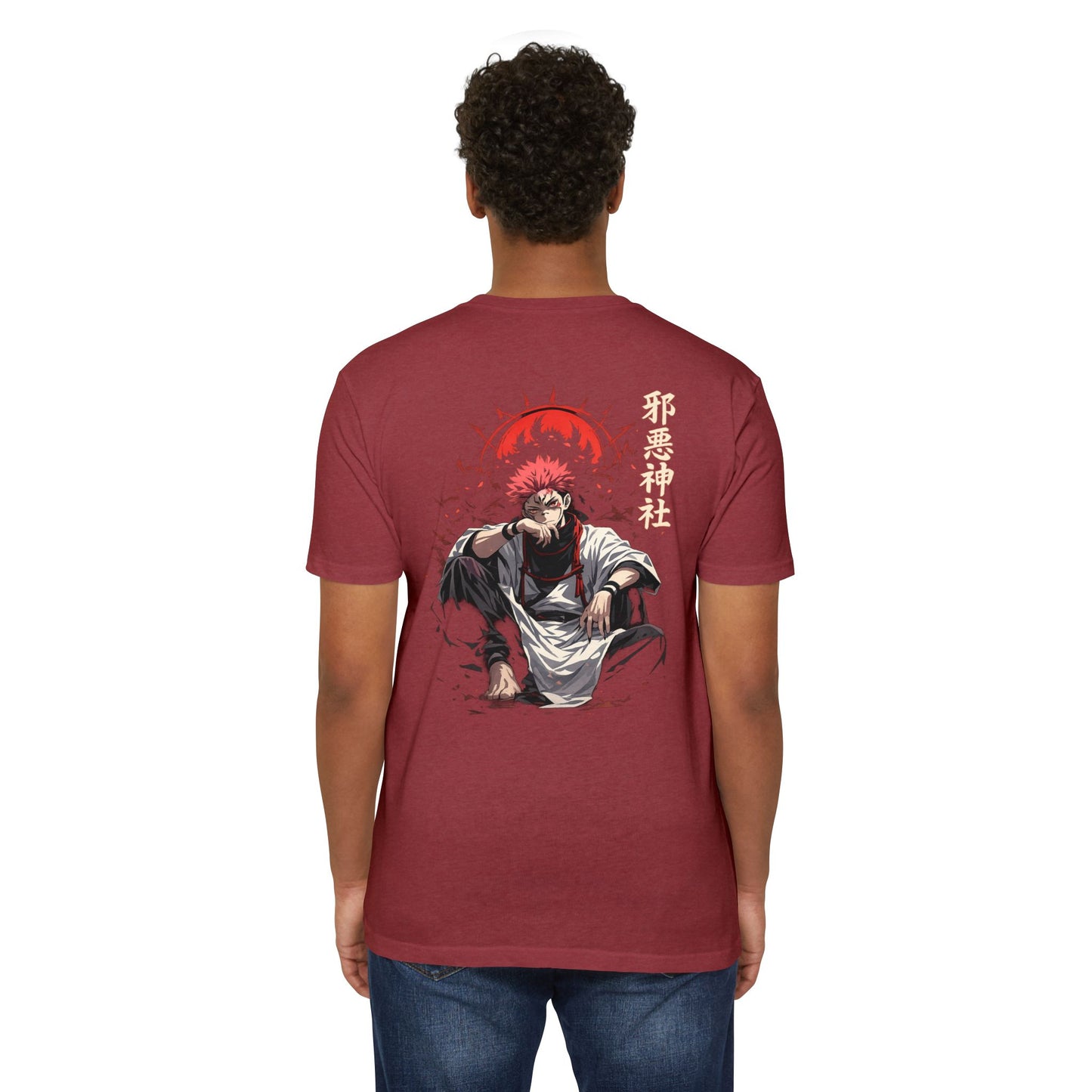 Anime Graphic T-Shirt — Red-Haired Warrior Back Print