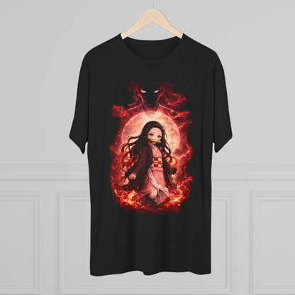 Nezuko Anime Demon Slayer Tee — Fiery Chibi Girl Graphic Shirt