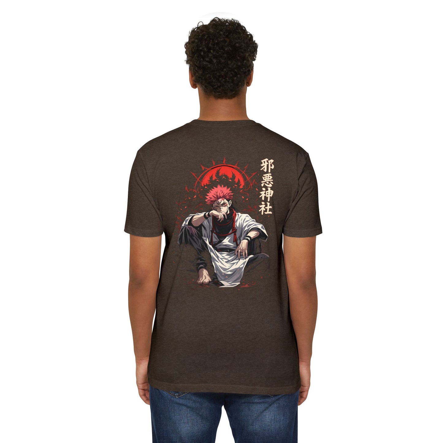 Anime Graphic T-Shirt — Red-Haired Warrior Back Print