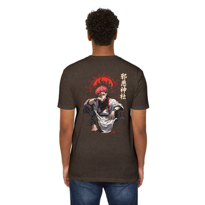 Anime Graphic T-Shirt — Red-Haired Warrior Back Print