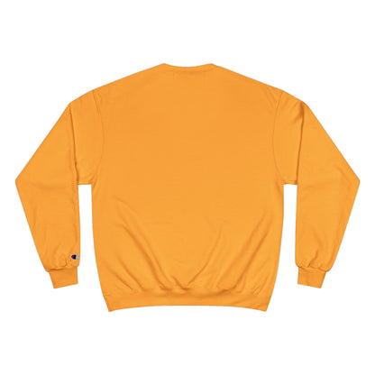 Fiery Hero Silhouette ENOUGH Champion Sweatshirt | Flames Graphic Crewneck