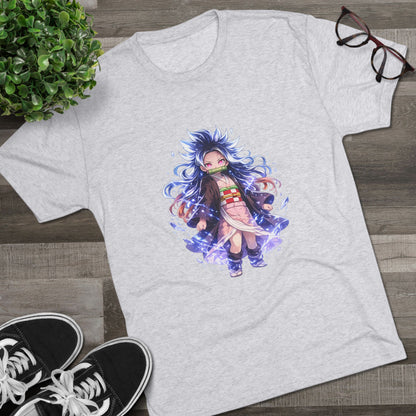 Anime Demon Girl T-Shirt — Cute Chibi Nezuko-Inspired Design