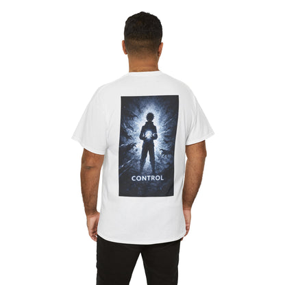 Control Anime Back Print T-Shirt | Dark Anime Aesthetic Tee | Original Anime Streetwear Shirt