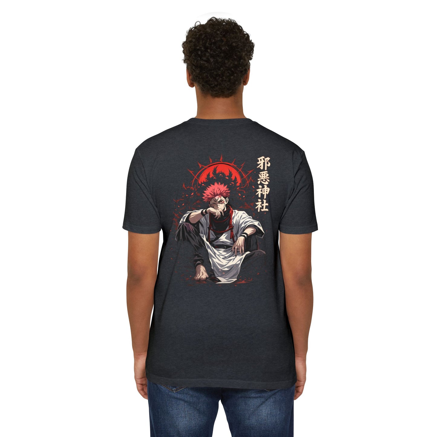 Anime Graphic T-Shirt — Red-Haired Warrior Back Print