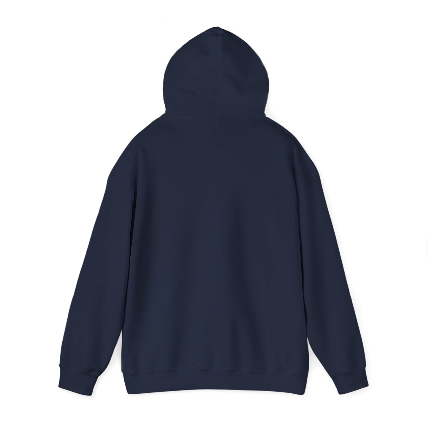 Control silhouette hoodie | person with glowing heart, angel wing brushstroke design