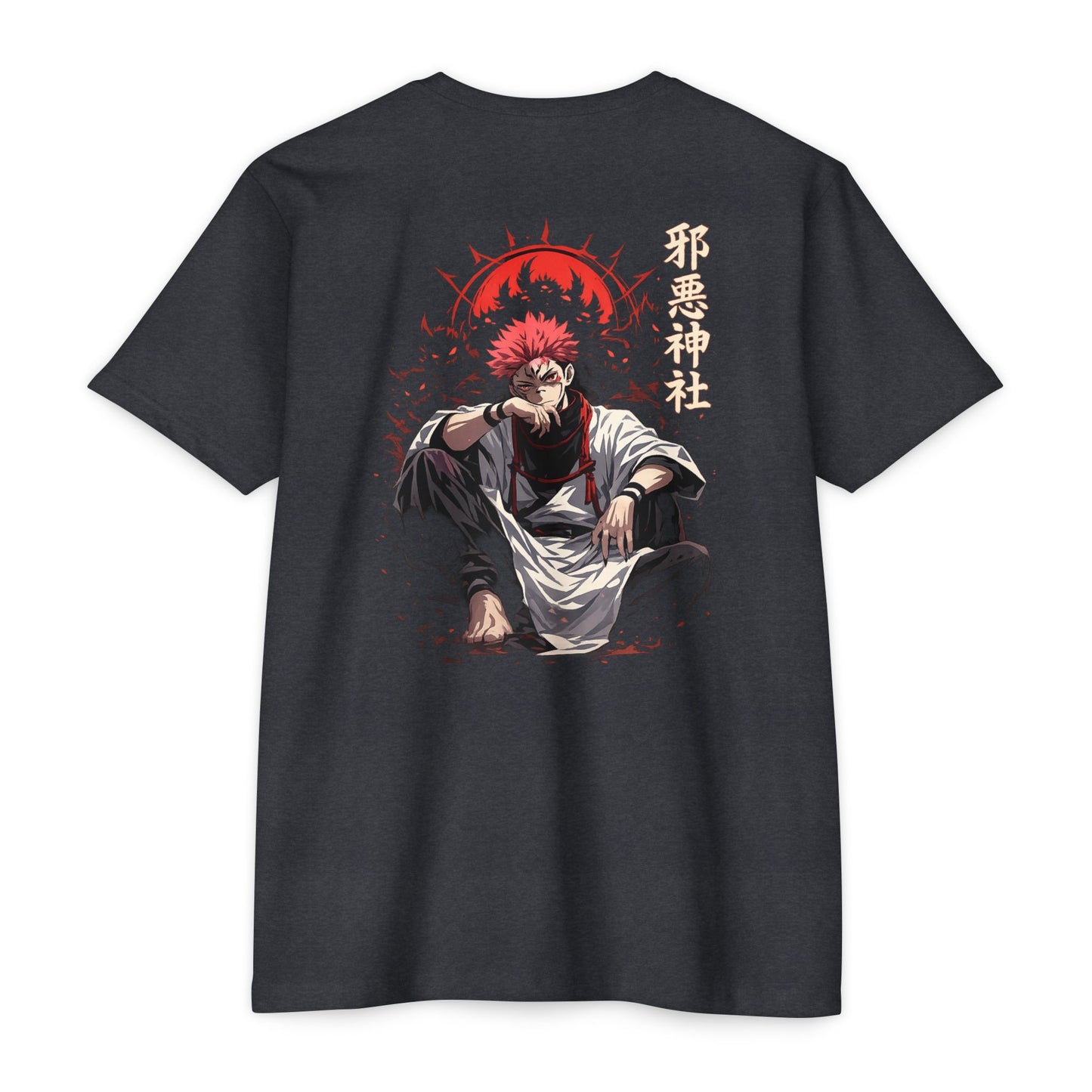 Anime Graphic T-Shirt — Red-Haired Warrior Back Print
