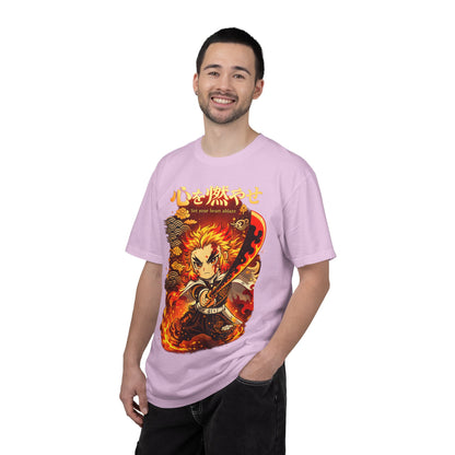 Anime Flame Warrior T-Shirt — 'Set Your Heart Ablaze' Graphic Tee