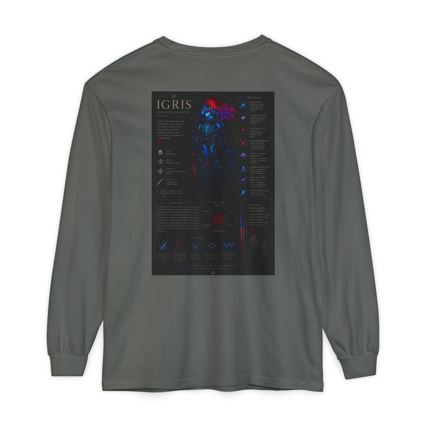 Igris Stats Long Sleeve Shirt