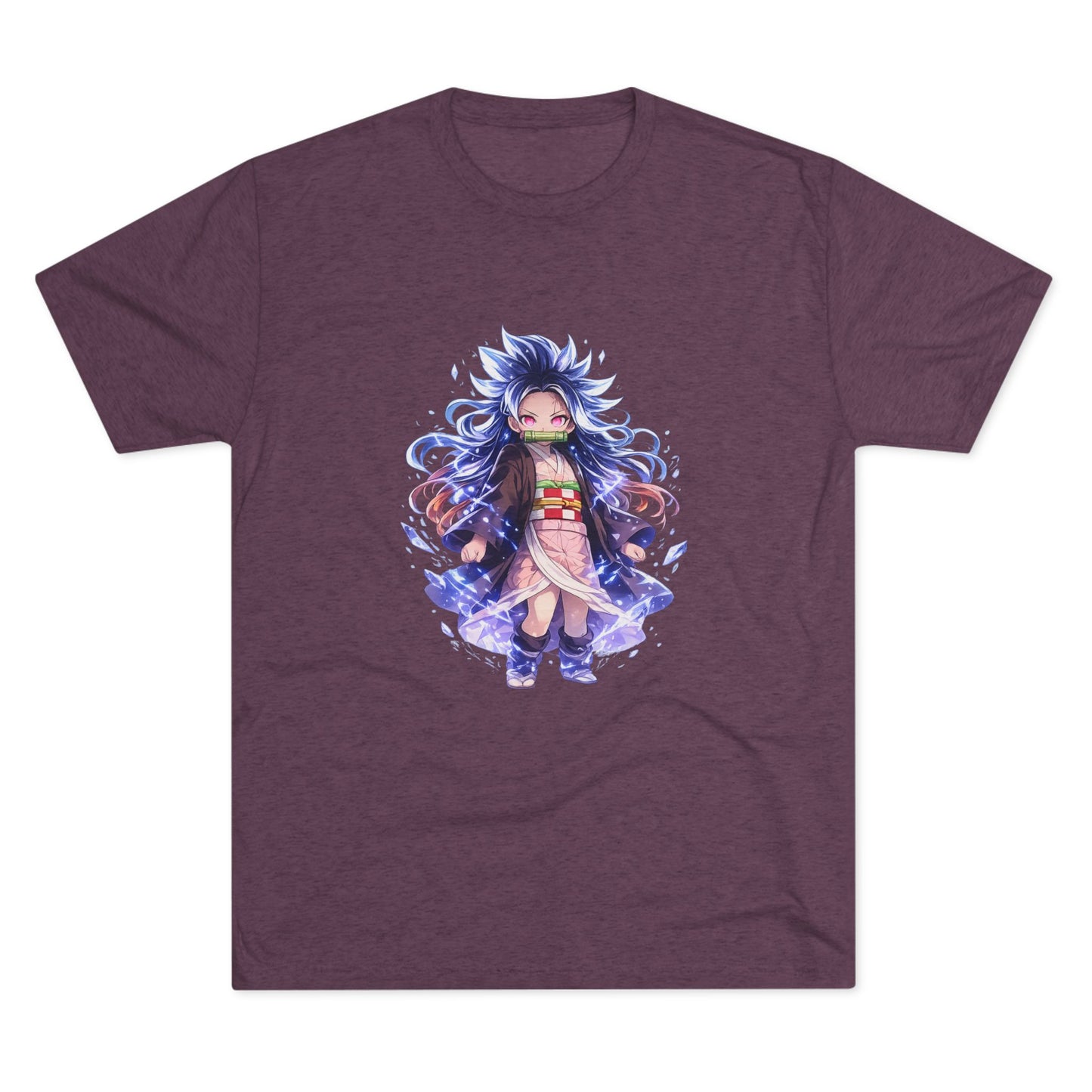 Anime Demon Girl T-Shirt — Cute Chibi Nezuko-Inspired Design
