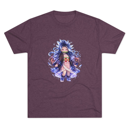 Anime Demon Girl T-Shirt — Cute Chibi Nezuko-Inspired Design