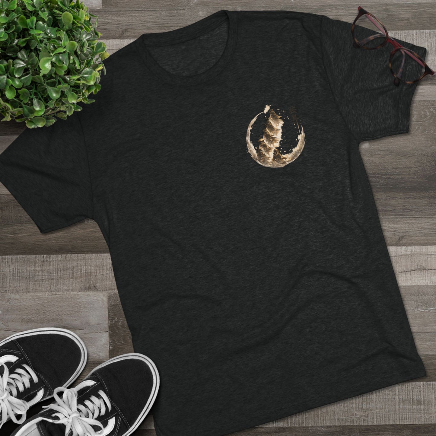 T-Shirt — Minimal Japanese Sumi-e Foxes Graphic Tee