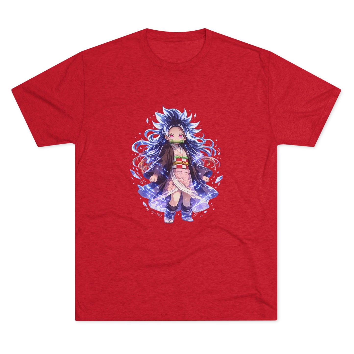 Anime Demon Girl T-Shirt — Cute Chibi Nezuko-Inspired Design
