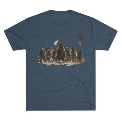 Samurai Squad Graphic Tee — Japanese Warrior Silhouette T-Shirt