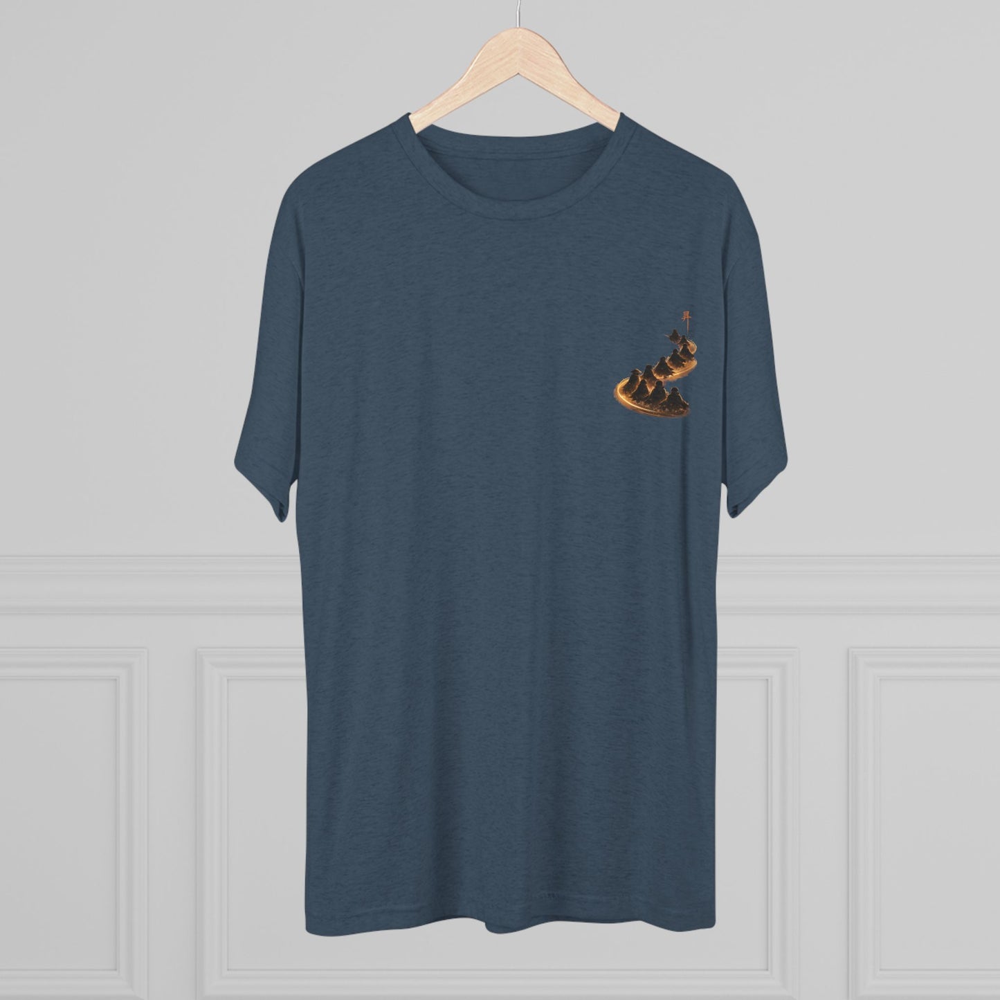 Ember Trail T‑Shirt — Fiery Mountain Silhouette Back Print